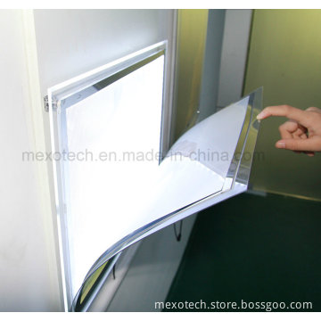 Wall Mounted Advertising Acrylic LED Slim Light Box with LED Slim Light Magnetic Open